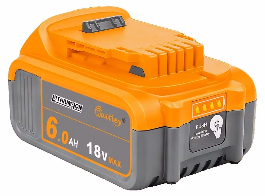 Batterie, capacità 6Ah, compatibili con utensili elettrici, 1 batteria da 6Ah