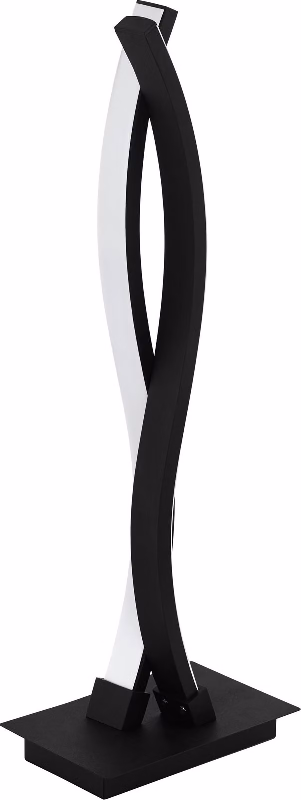 Lampada Da Tavolo Moderna Lasana 3 Acciaio Nero Luce Led Integrato 11,5W