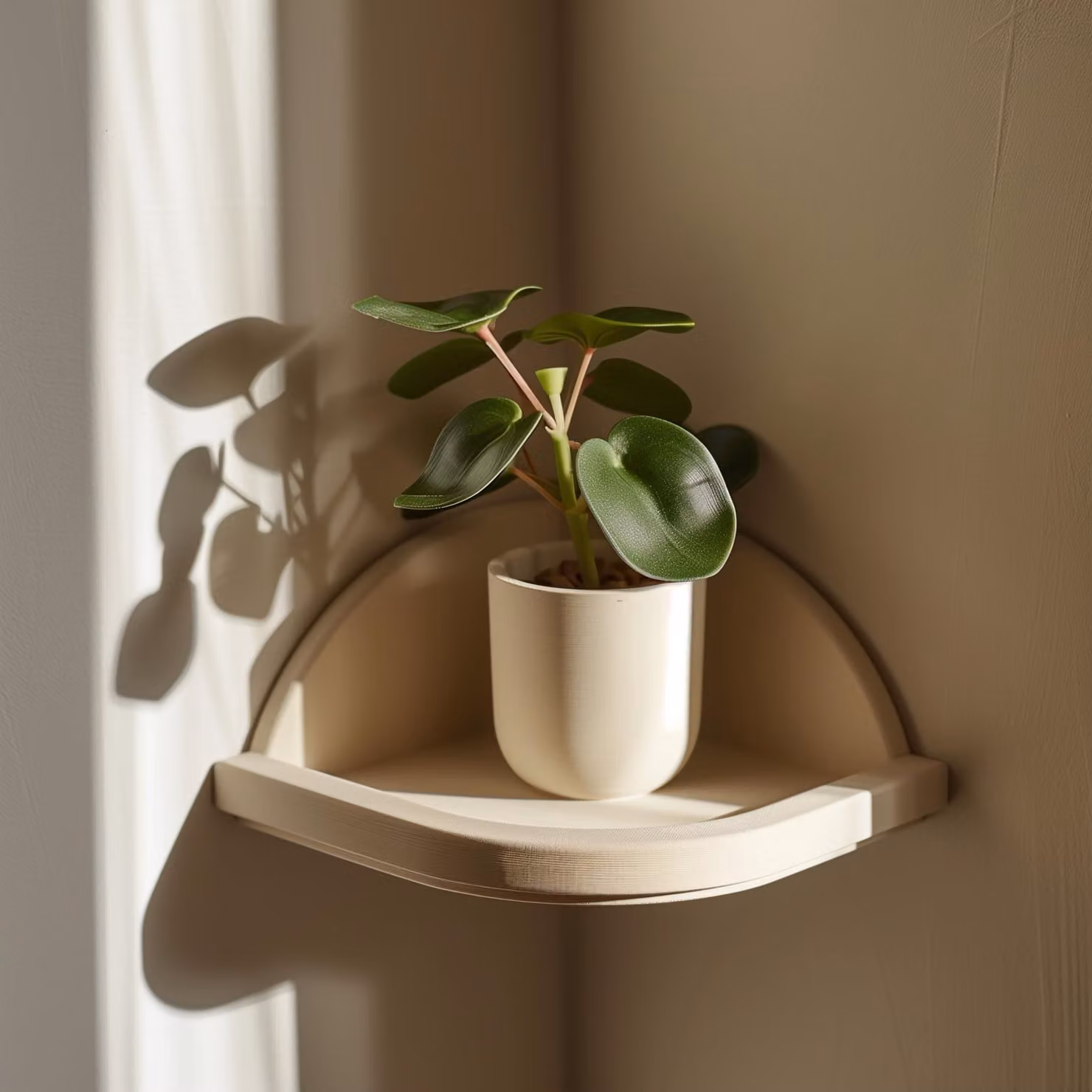 Decords - Scaffale angolare a parete 3D per piante, salvaspazio, 13 cm
