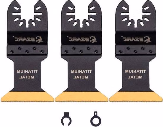 Lame oscillanti in titanio a 3 pezzi per legno, metallo, plastica e viti da legno
