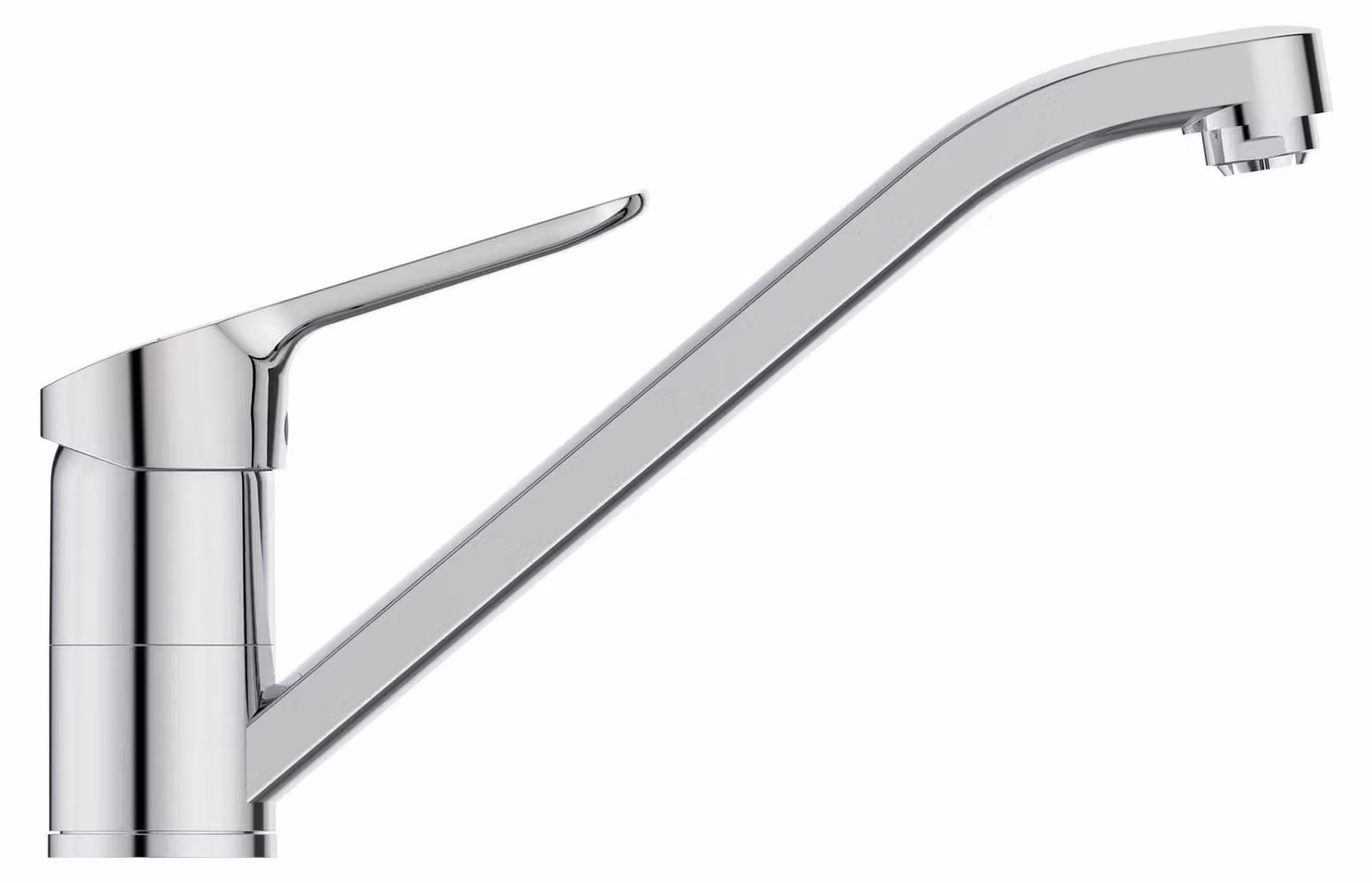 Rubinetto da cucina Ceraflex, cromo, monoblocco, per bassa pressione, girevole a 360°