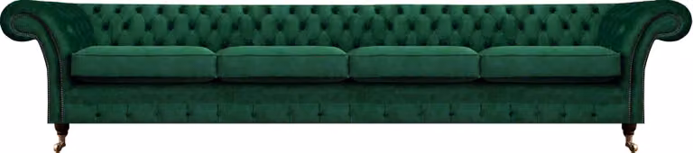 Sofa Viersitzer Couch Wohnzimmer Textil Luxus Polstermöbel Grün Einrichtung