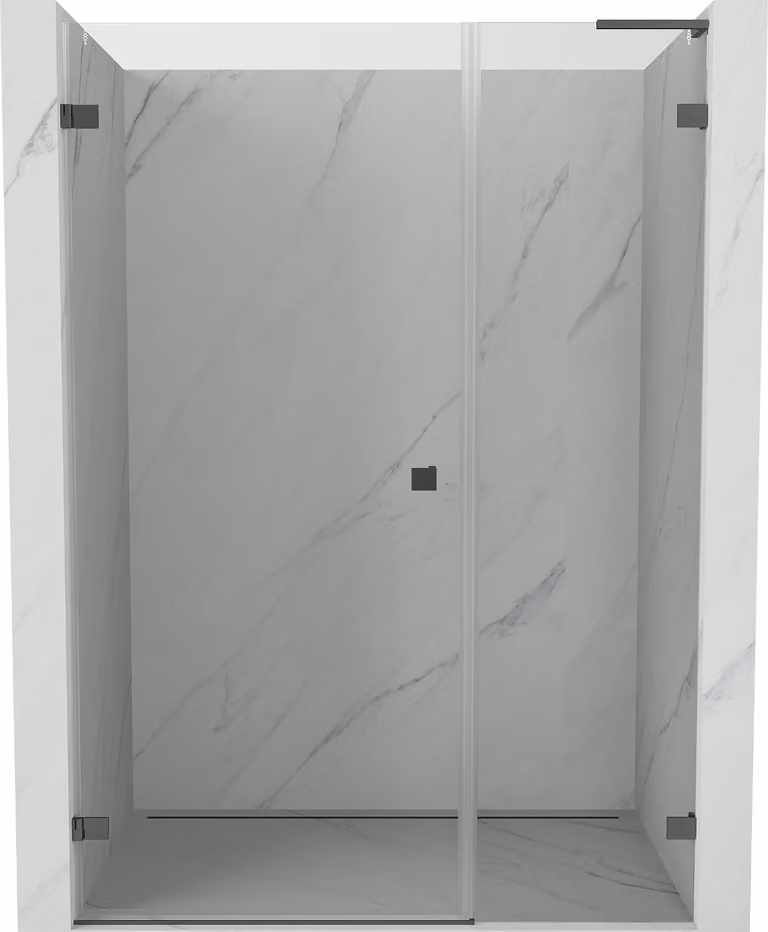 Mexen Lunar-B L porta doccia a battente sinistra 125 cm, trasparente, gun metal - 832SL-125-050-95-00-L
