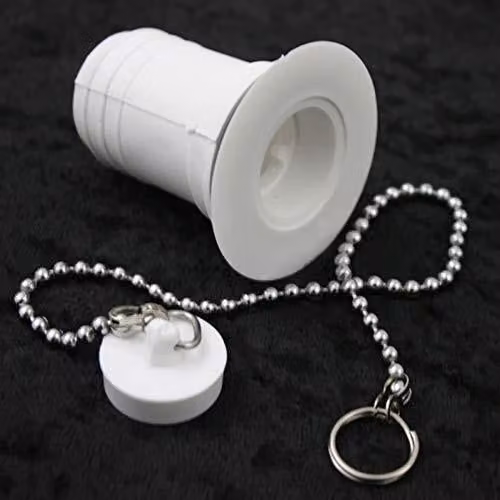 Kit di accessori per lavabo - Rettangolare - 32 mm - Bianco