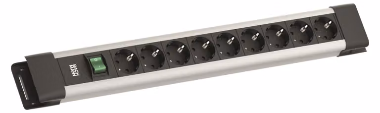 BACHMANN CONNECTUS 9xCEE7/3, 1xinterruttore 2,0m CEE7/7 Grigio