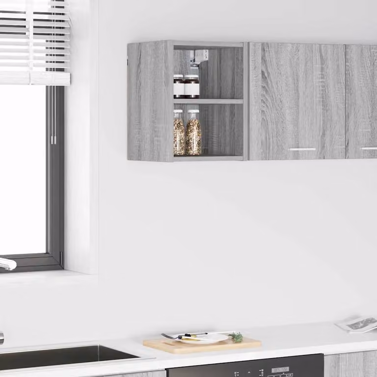 Armadio pensile da cucina moderno vidaXL in MDF Grigio, L 30 cm x P 29,5 cm x H 40 cm