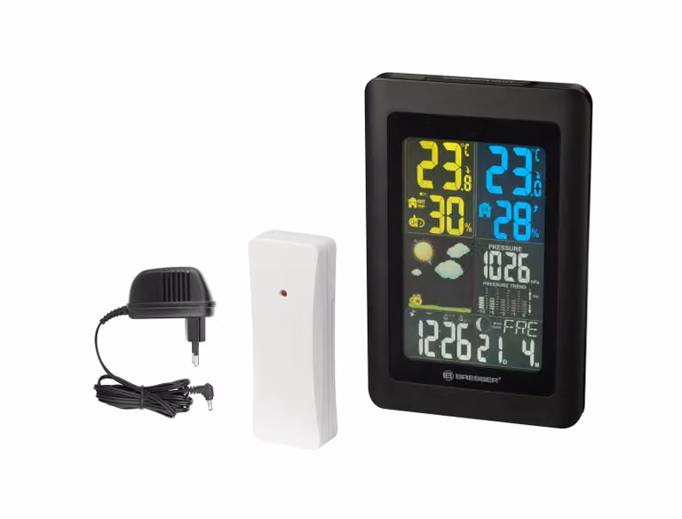 BRESSER Meteo NBF Colour DCF Stazione meteorologica nera