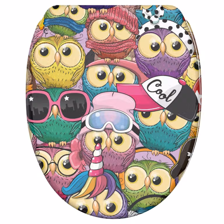 Sedile della toilette SANILO® con meccanismo Soft-Close Owl