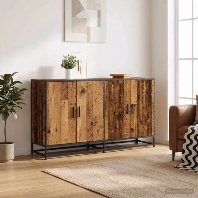 Credenza moderna vidaXL in legno ingegnerizzato marrone L/P/H: 134 x 35 x 76 cm