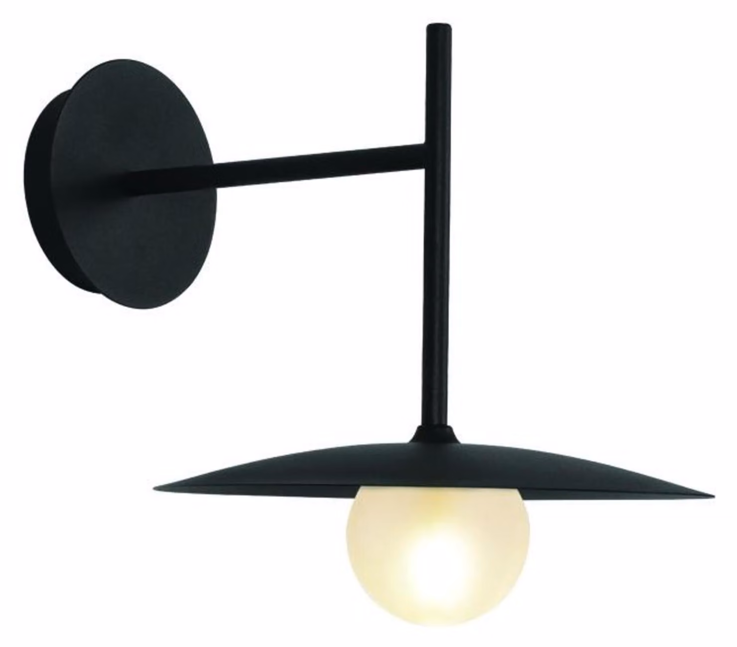 Applique ACA Lighting 1xG9 AFINAR nera + vetro satinato 25x28x32 cm OD94451WB