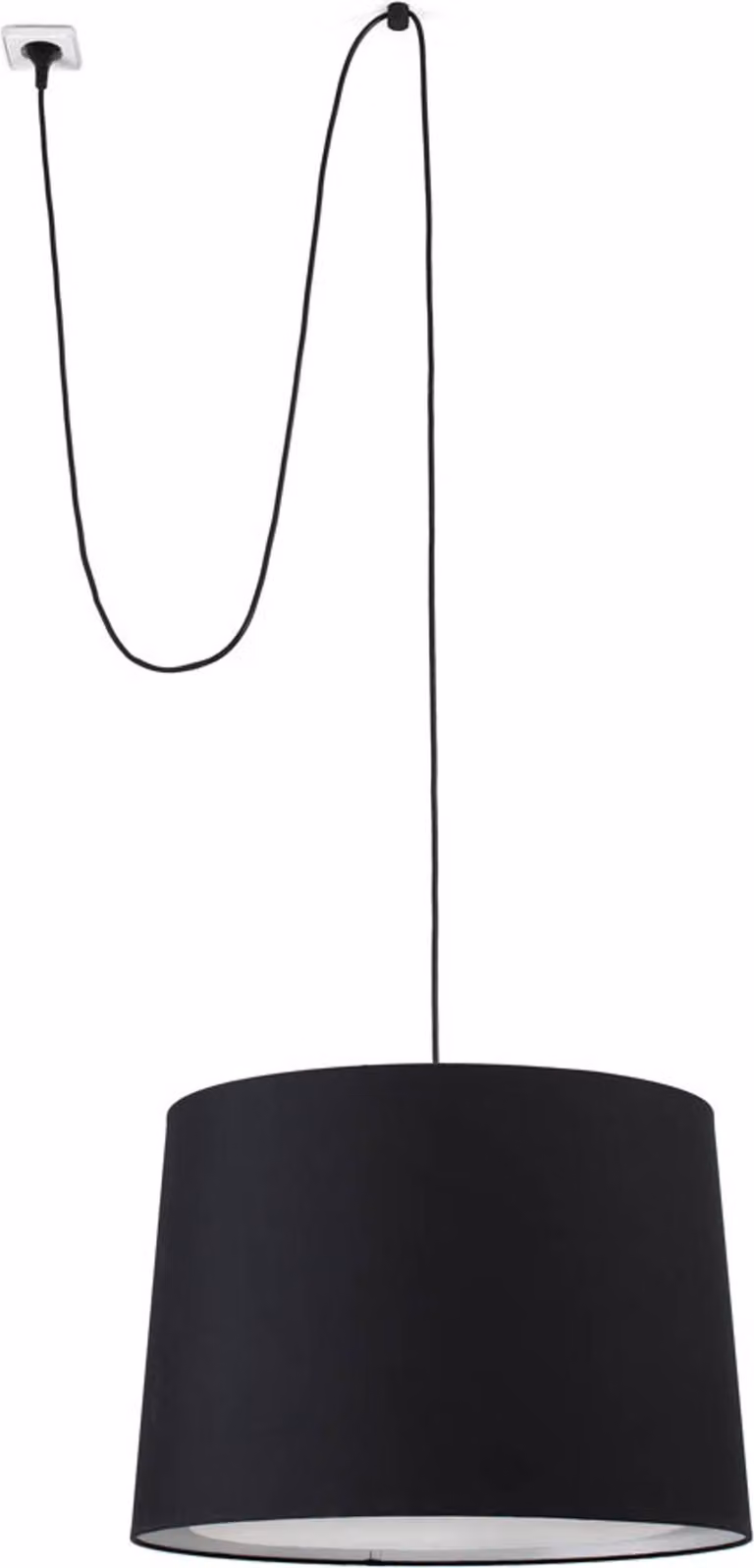 CONGA lampada a sospensione nera con spina 68604-56