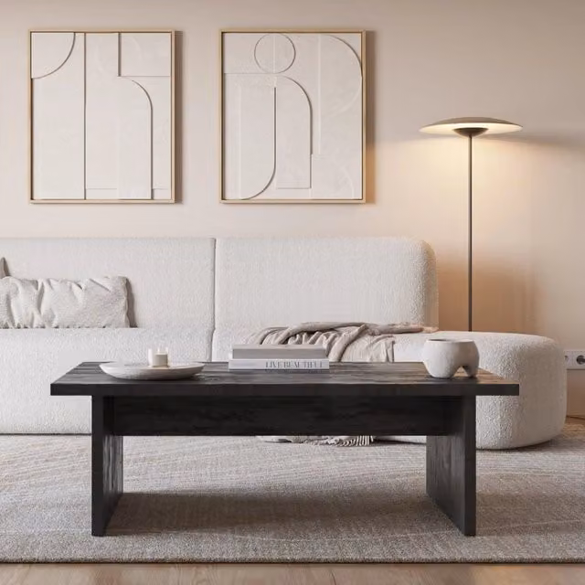 Tavolino da salotto rettangolare Veriaffari nero L/P/H: 120 x 70 x 40 cm