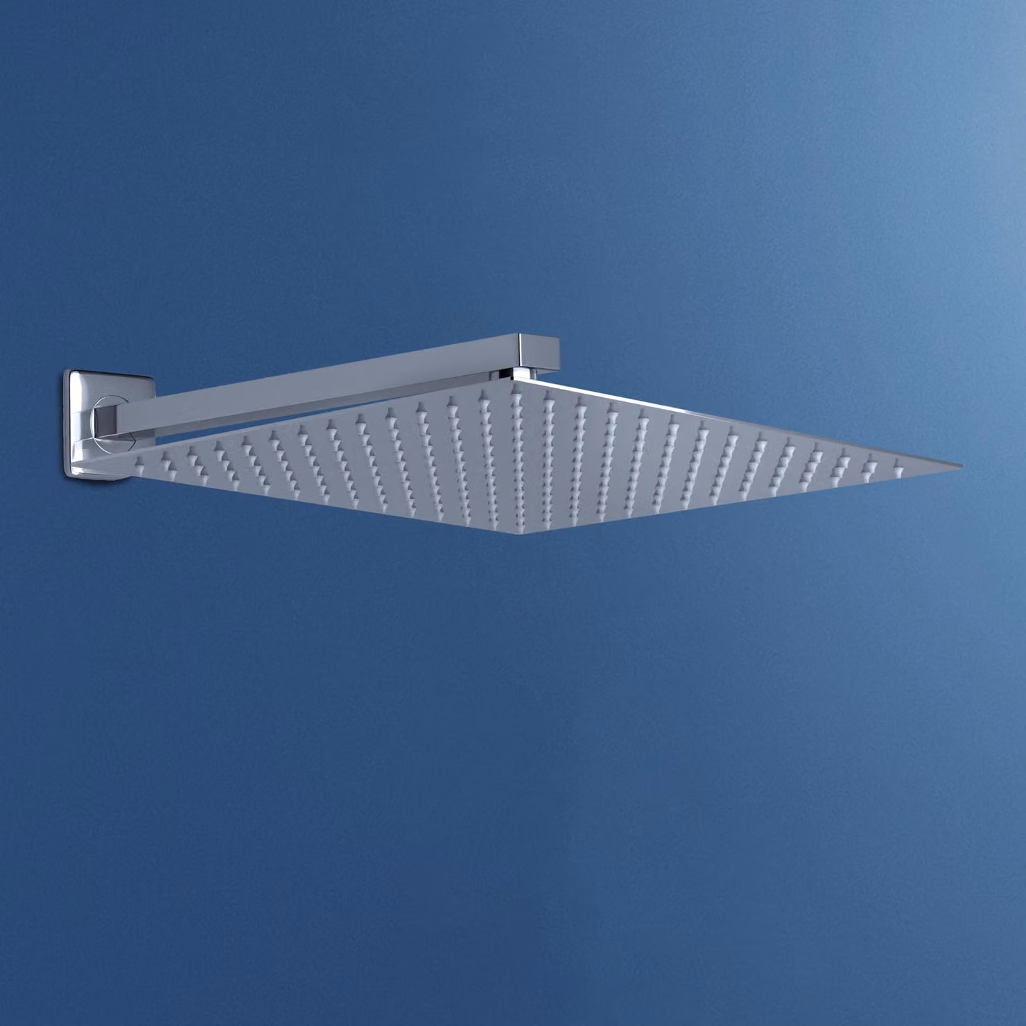 Testa doccia, 30 cm, quadrata, in acciaio inossidabile 304, cromata, per bagno
