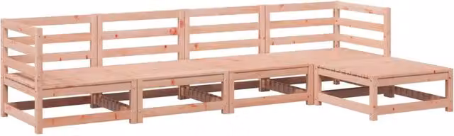 Set Divani da Giardino 5 pz | Set Salotto da Giardino in Legno Massello Abete Douglas