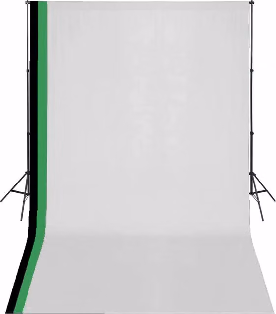Kit studio fotografico professionale e 3 fondali in cotone regolabili 3 x 5 m 02_0001518