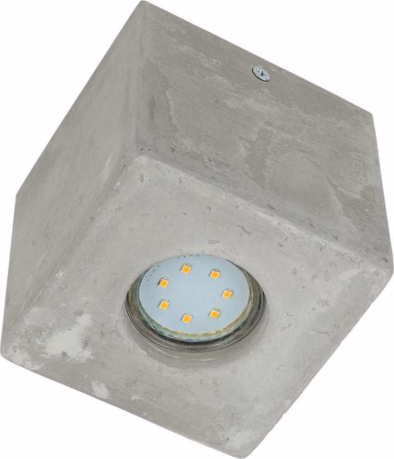 Lampada in cemento Plafoniera angolare 10x10x10 cm GU10 Soggiorno Corridoio Cucina Plafoniera BRUCCIA
