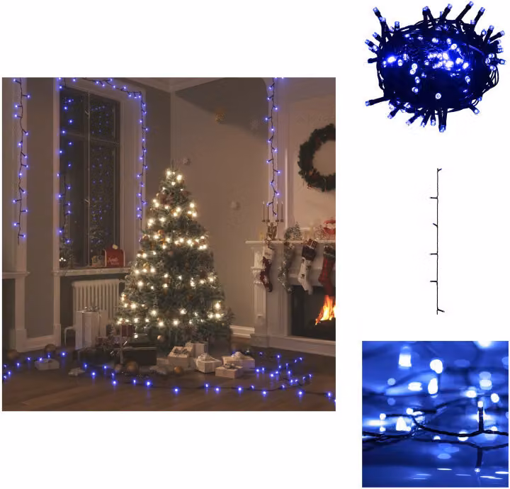 vidaXL Luci da fata LED con 300 LED blu 30 m PVC - Illuminazione natalizia