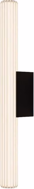 Applique a parete Light Prestige Linea tubo in vetro trasparente e metallo nero, LED 12W CCT, IP44, L: 61 cm