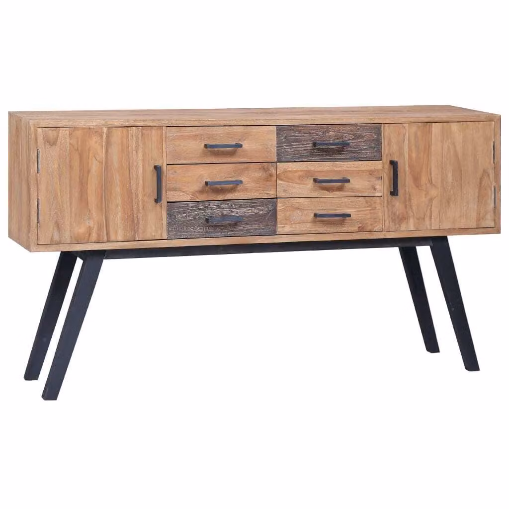 vidaXL Mobile laterale 110x30x75 cm in legno massiccio teak