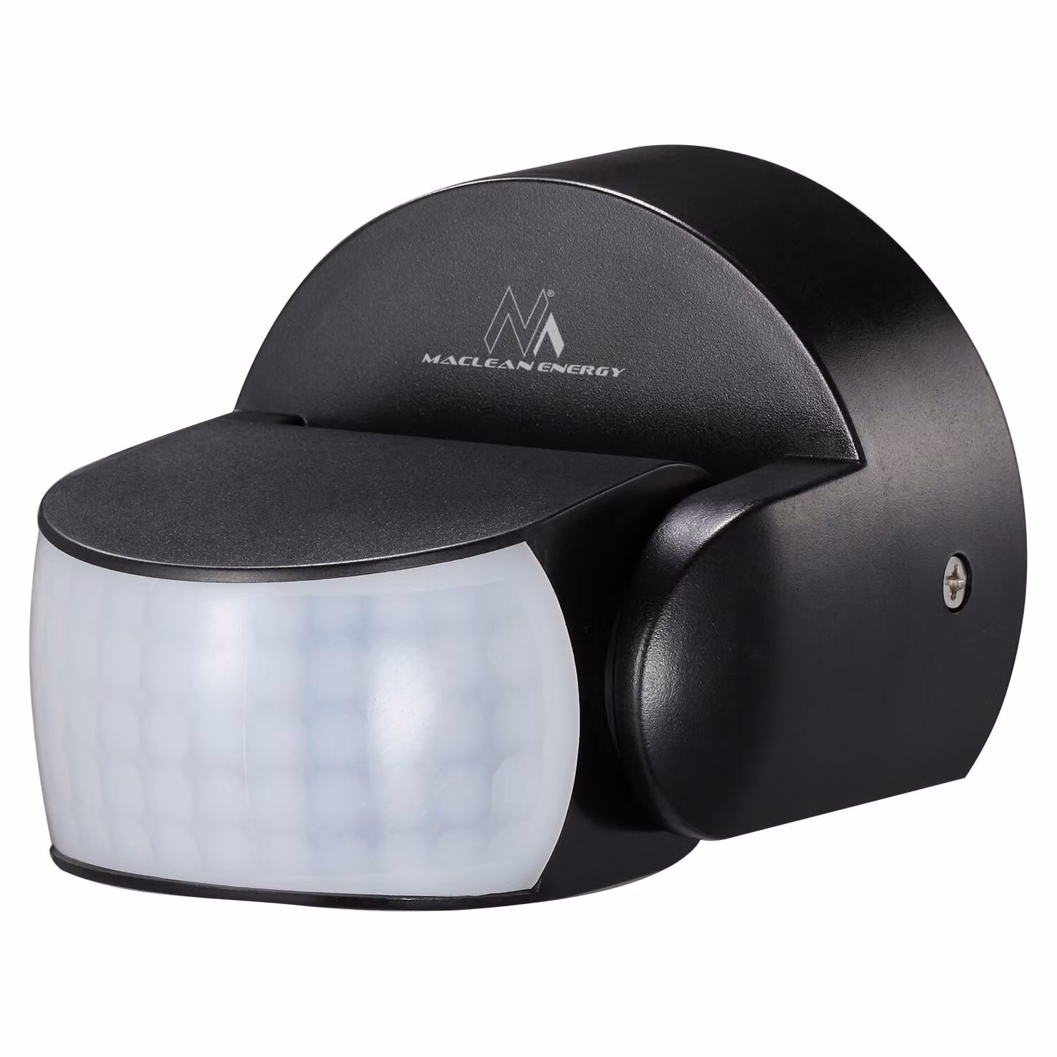 Maclean MCE468 B Rivelatore di movimento PIR con sensore crepuscolare, regolabile, inclinabile, campo di lavoro di 180° fino a 12 m di portata, IP65 (nero)