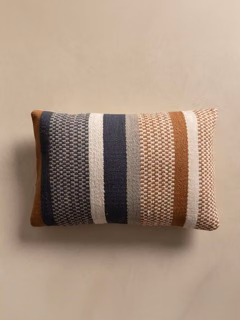 Cuscino rettangolare Api Kenay Home, blu e arancione, in cotone con rivestimento lavabile L 40 x P 40 x H 40 cm