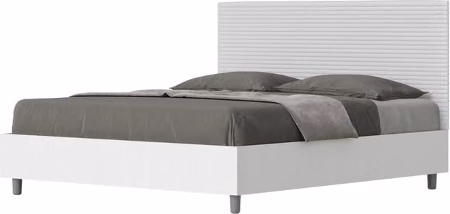 Letto Matrimoniale GIORDANOSHOP Bianco con Rete L/P/H: 167 x 198 x 113 cm – 1