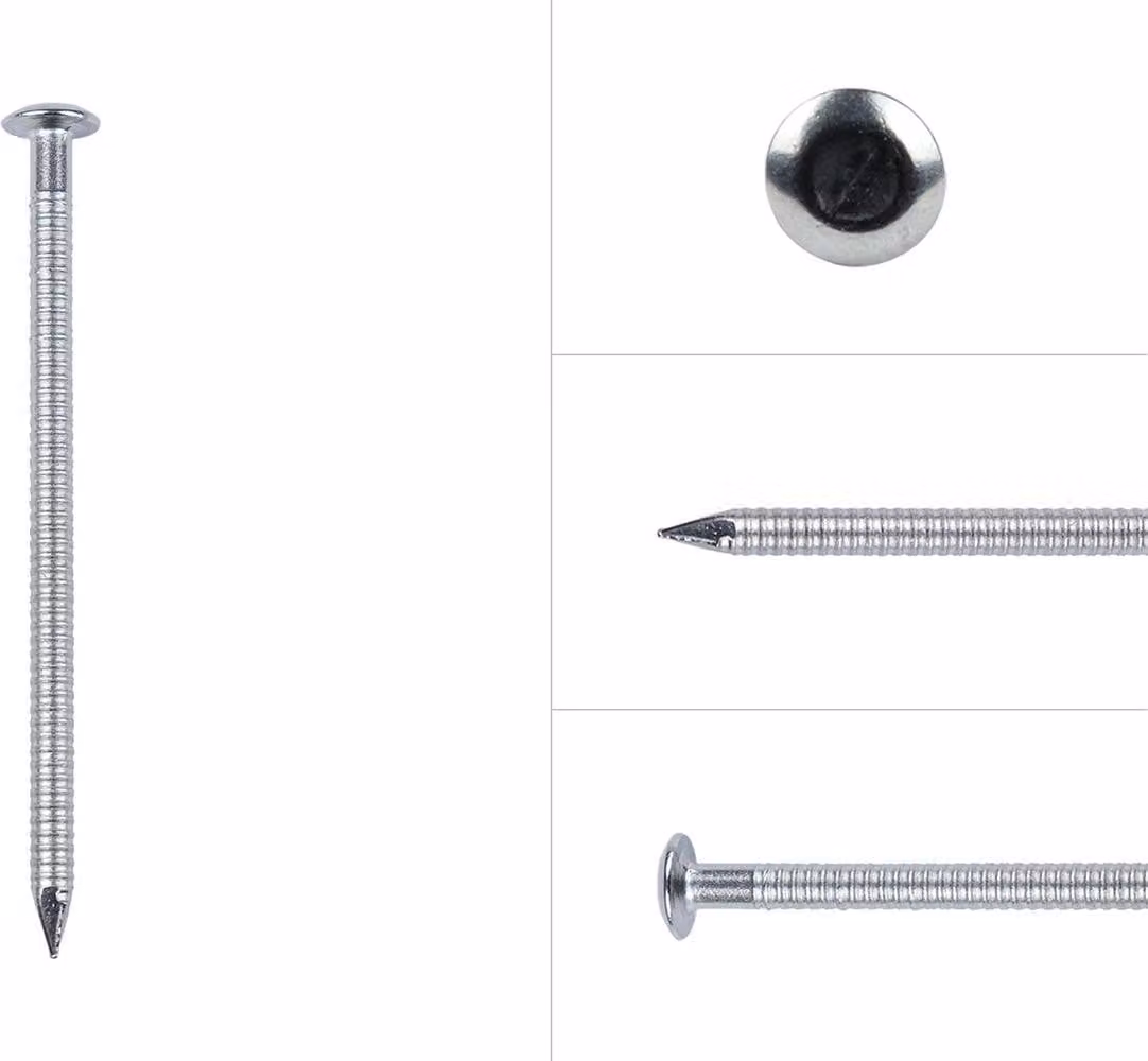 Chiodi ad anello con testa a sfera in acciaio inox A2 - 2,5-2,8 x 70 mm - confezione da 200 pezzi