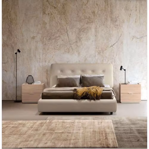 Letto matrimoniale imbottito Colombini Casa - Adagio