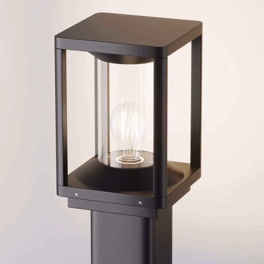 Maytoni Lampada da terra moderna Cell con sensore di movimento, colore grigio, in alluminio con diffusore in plastica trasparente, IP54, attacco E27 – 2