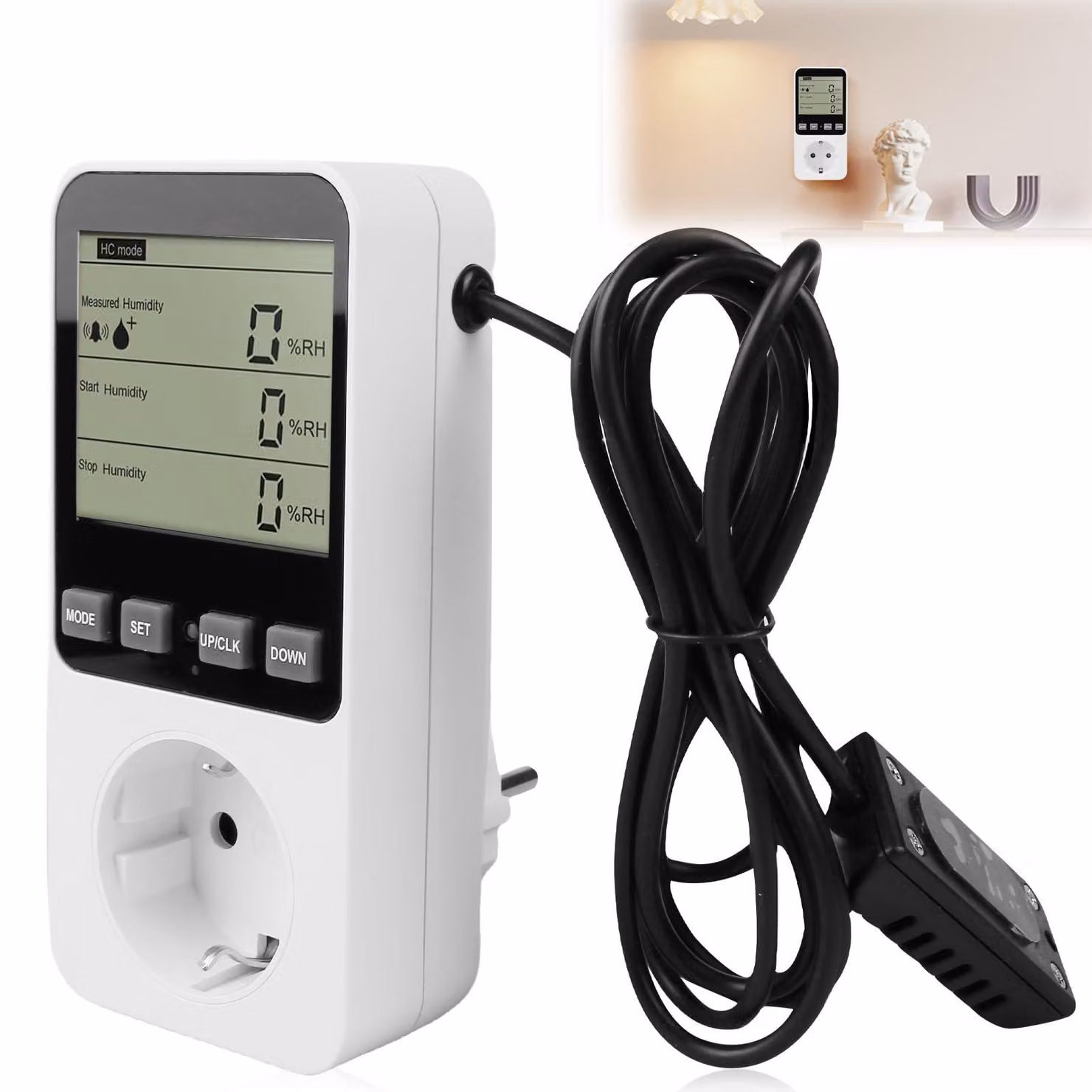 Contatore di energia da inserire nella presa di corrente, misuratore di potenza con display LCD digitale, 3680 W