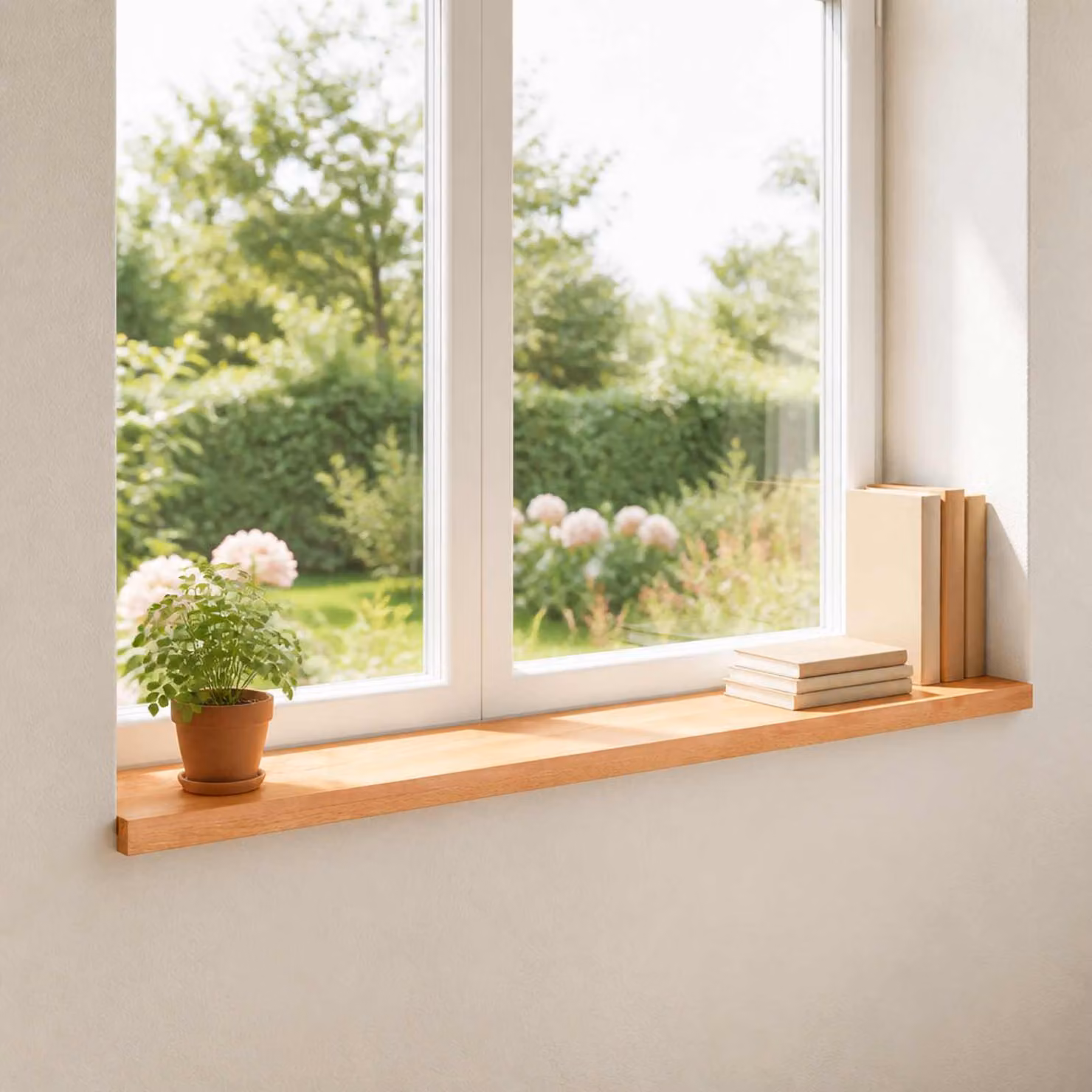 Set di 2 soglie per finestre vidaXL in legno marrone L: 160 cm, P: 15 cm, H: 2 cm
