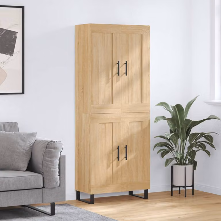 Credenza moderna vidaXL in legno Rovere Sonoma marrone L: 69,5 cm, P: 34 cm, H: 180 cm