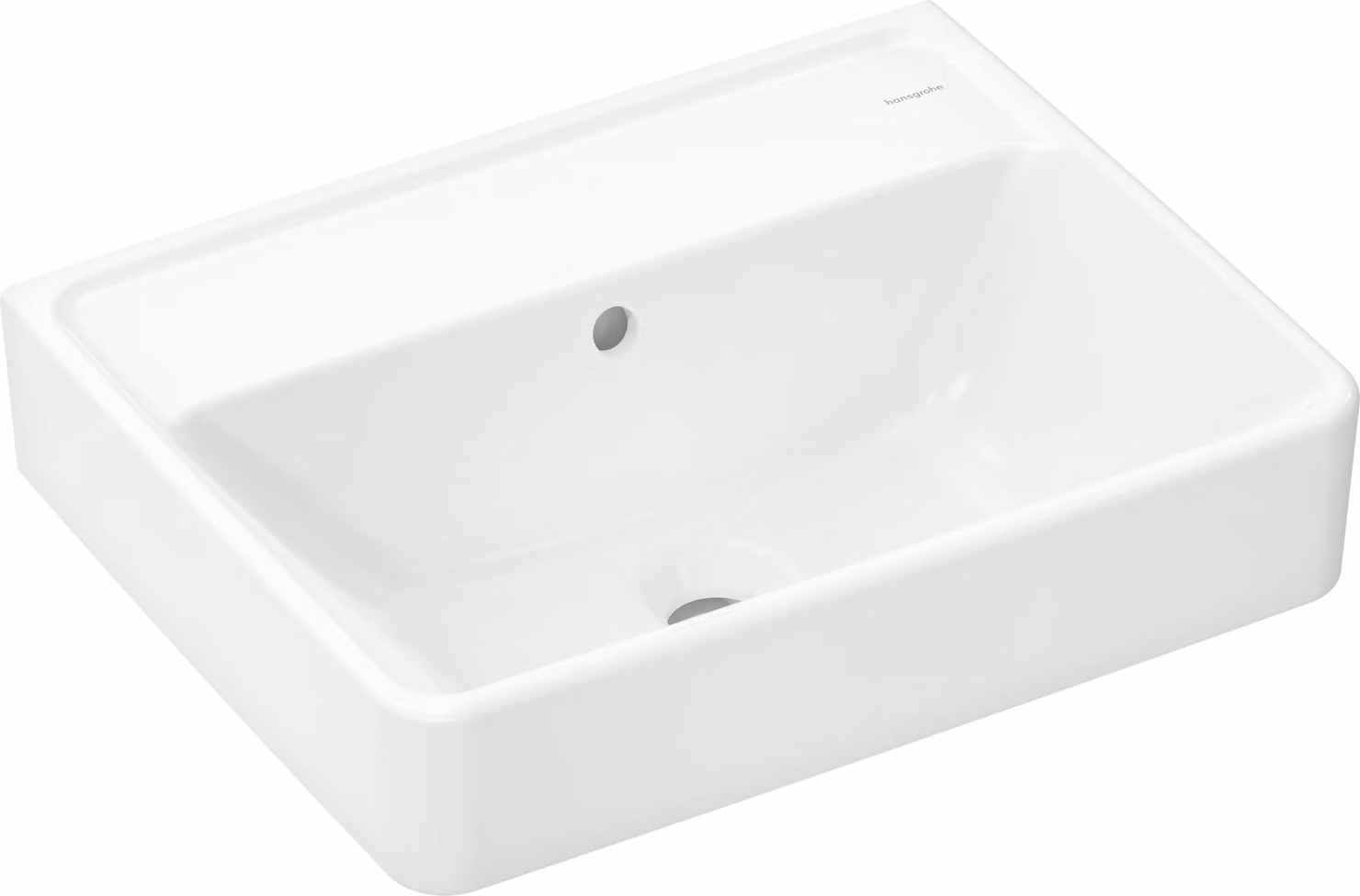 hansgrohe Xanuia Q lave-mains, sans trou de robinetterie, avec trop-plein, 500x390mm, blanc, 60232450, 60232450