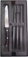 Set di 4 coltelli da bistecca in acciaio inox Abert ANGUS colore nero LAN290455R