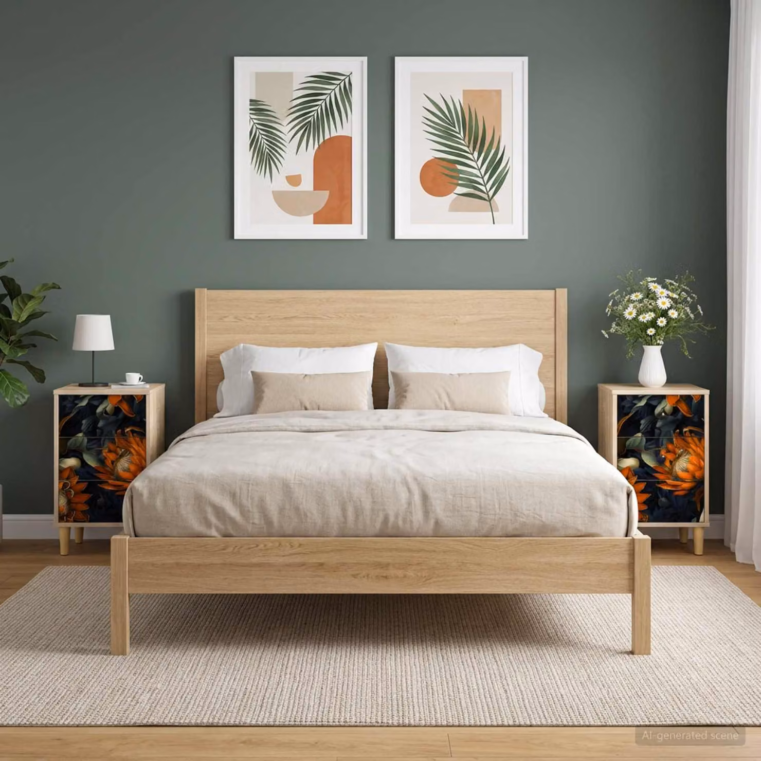 Set di 2 Armadi da Notte vidaXL LOCHEM in Rovere Sonoma, L/P/H: 36 x 33 x 60 cm
