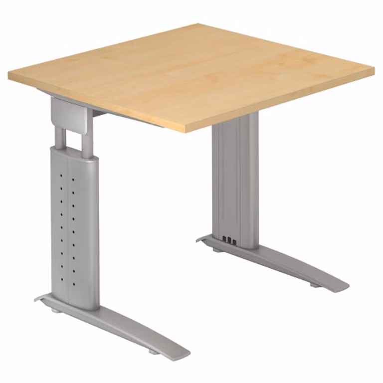 HAMMERBACHER US08 höhenverstellbarer Schreibtisch ahorn quadratisch