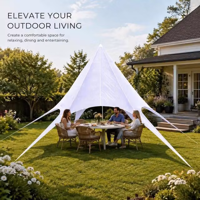 Garden Pavilion Hexagon Star 14m