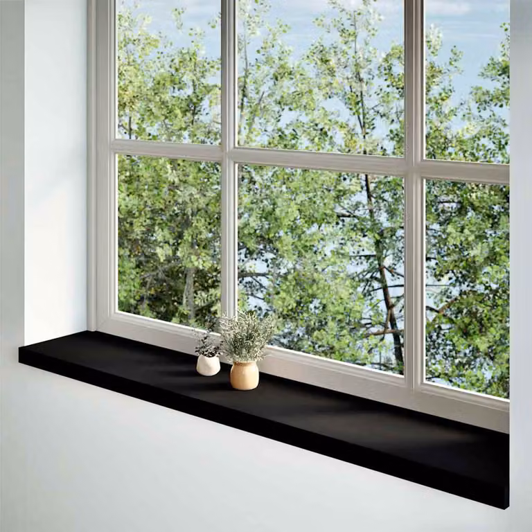 vidaXL Davanzali 2 pz Marrone-nero 140x30x2 cm Legno Massello Rovere