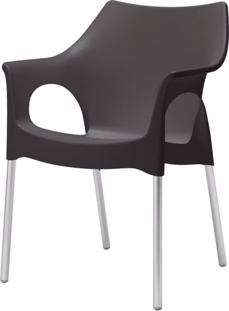SET 4 SEDIE OLA TECNOPOLIMERO SCAB DESIGN MADE IN ITALY - Antracite 81