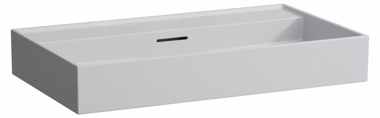 LAUFEN Kartell lavabo à encastrer, sans trou pour robinet, avec trop-plein, 800x460mm, H8103367591091, H8103367591091