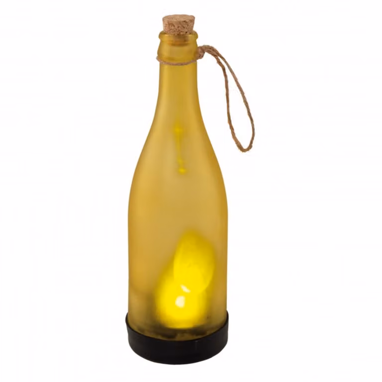 Eglo LED bottiglia solare in vetro lunga 25 cm 0,06 W giallo lampada solare a sospensione sensore di luce