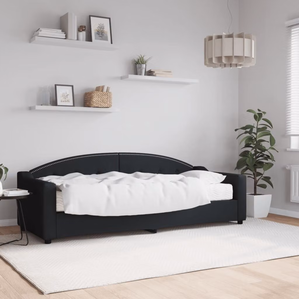 Maison Exclusive - Divano letto con materasso nero 80x200 cm in tessuto