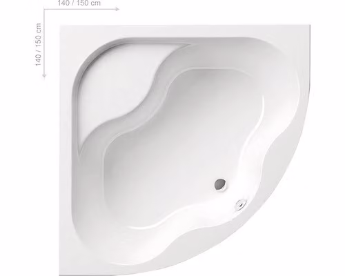Vasca angolare Ravak Gentiana, dimensioni 150x150 cm, modello CG01000000
