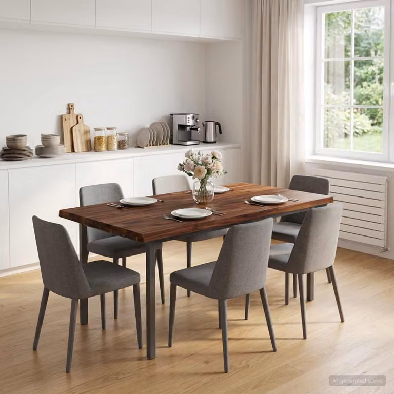 Piano del tavolo rettangolare in legno di acacia vidaXL, colore marrone, L 110 cm x P 60 cm x H 3 cm
