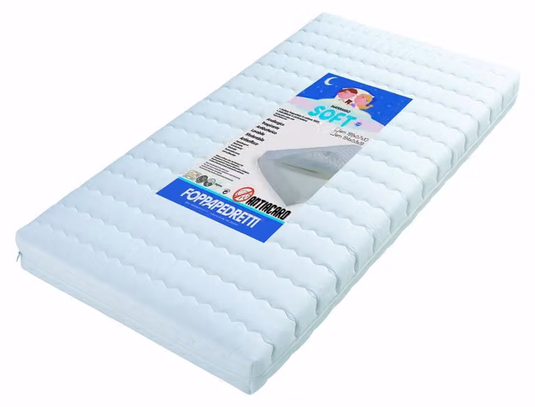 Materassi Soft, dimensioni 124x63x12 cm, ipoallergenici e traspiranti