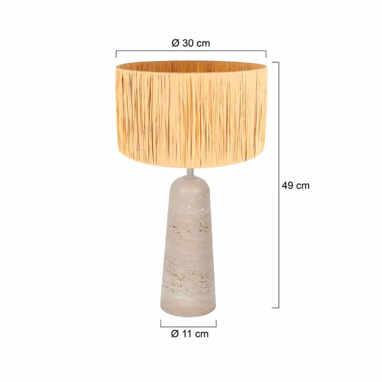 Anne Light Lampada da tavolo Travino, Crema / Ambra, Soggiorno / Sala da pranzo, Pietra, Lampada da tavolo