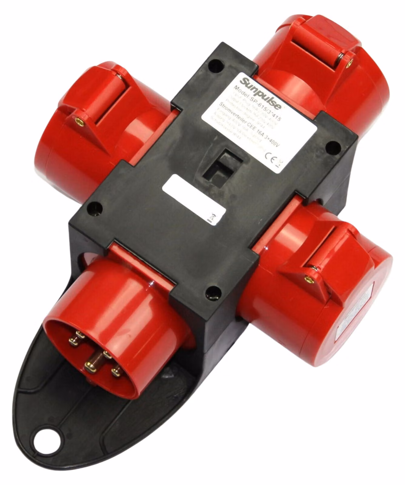 Distributore di corrente 16A, 3 x 400V, con spina CEE - Alloggiamento in plastica