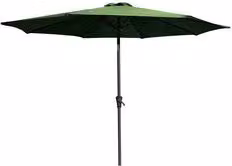 Ombrellone in metallo Amicasa RIVIERA Grigio e Verde con diametro 2,7 m