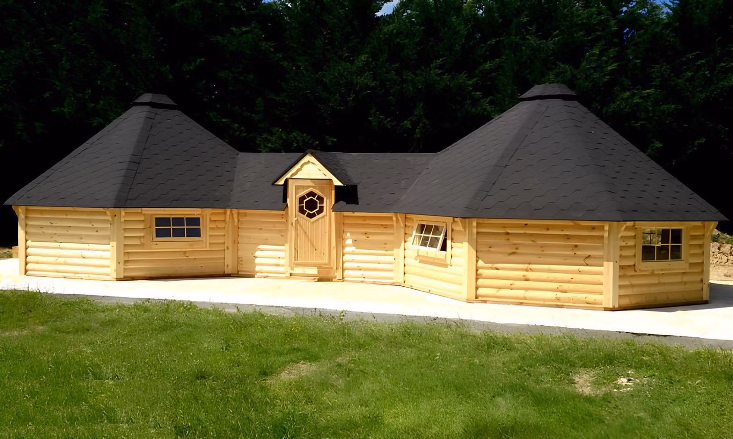 Hütte Berghütten Sauna Grillkota 39m² Holzhaus Garten Laube Kota Grills