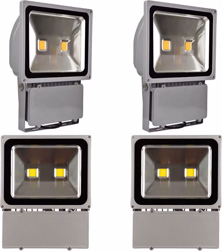 Greenmigo 4pcs 100W LED bianco freddo Proiettore Proiettore Lampada da esterno Faretto Faretto Faretto Illuminante 8000-9000 LM Lampada Proiettore Impermeabile IP65 Grigio